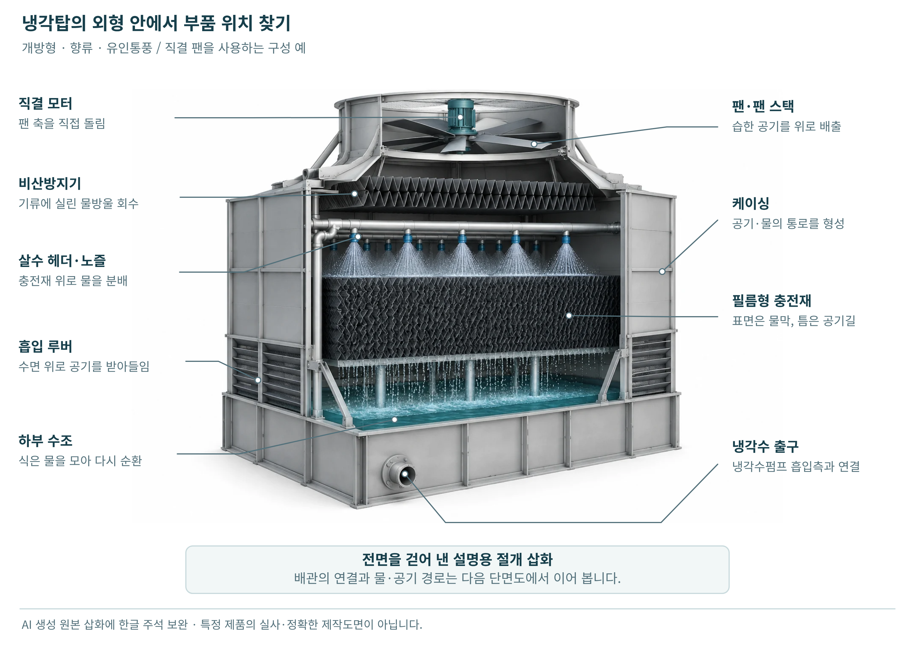전체 절개도에서 부품 위치 찾기